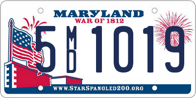 MD license plate 5MD1019