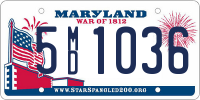 MD license plate 5MD1036