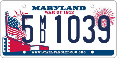 MD license plate 5MD1039