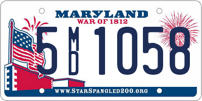 MD license plate 5MD1058