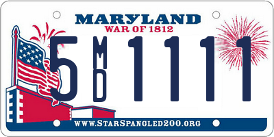 MD license plate 5MD1111