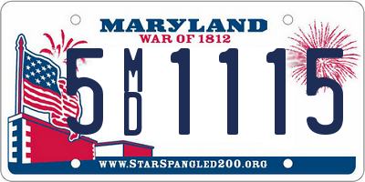 MD license plate 5MD1115