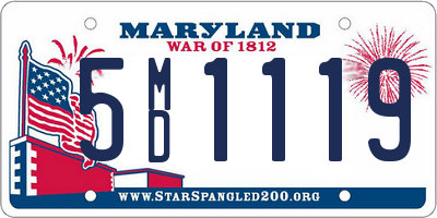 MD license plate 5MD1119