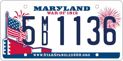 MD license plate 5MD1136