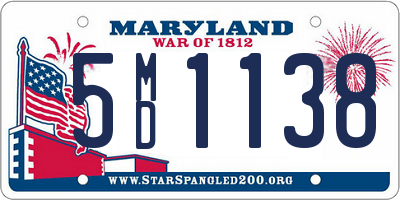 MD license plate 5MD1138