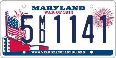 MD license plate 5MD1141