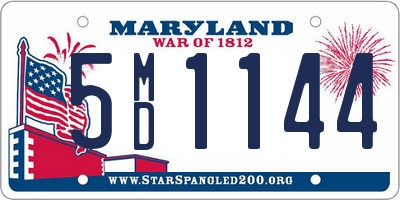 MD license plate 5MD1144