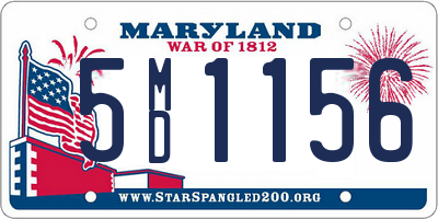 MD license plate 5MD1156