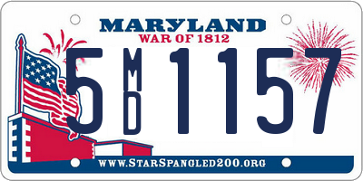 MD license plate 5MD1157