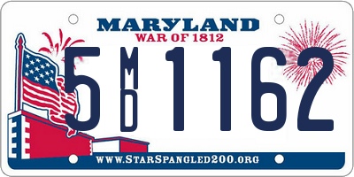 MD license plate 5MD1162