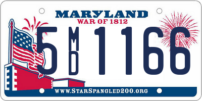 MD license plate 5MD1166