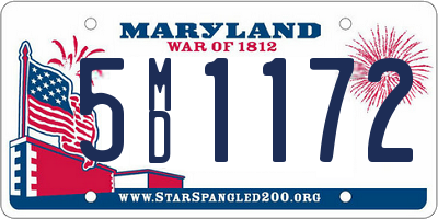 MD license plate 5MD1172