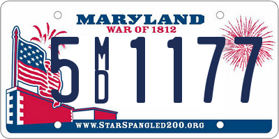 MD license plate 5MD1177