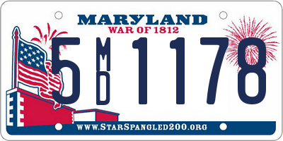 MD license plate 5MD1178