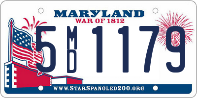 MD license plate 5MD1179