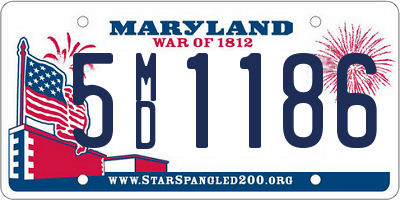 MD license plate 5MD1186