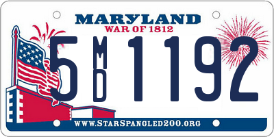 MD license plate 5MD1192