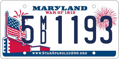 MD license plate 5MD1193