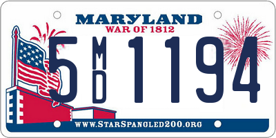 MD license plate 5MD1194