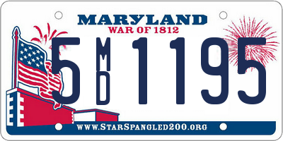 MD license plate 5MD1195