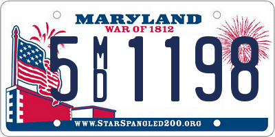 MD license plate 5MD1198