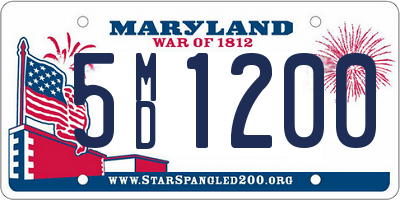 MD license plate 5MD1200