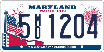 MD license plate 5MD1204