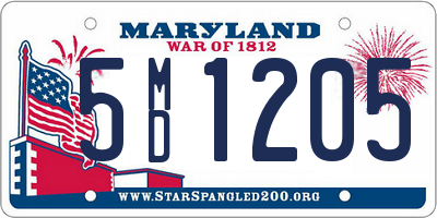 MD license plate 5MD1205