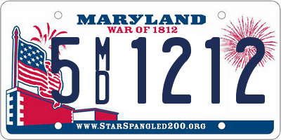 MD license plate 5MD1212