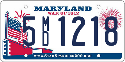 MD license plate 5MD1218