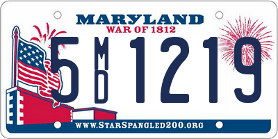 MD license plate 5MD1219