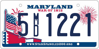 MD license plate 5MD1221