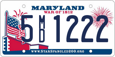 MD license plate 5MD1222