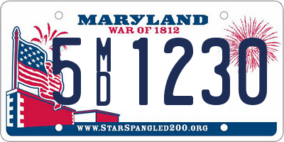 MD license plate 5MD1230