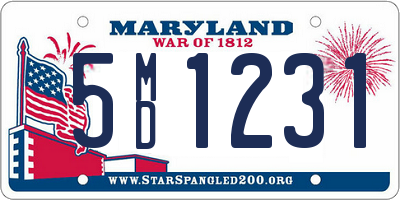 MD license plate 5MD1231