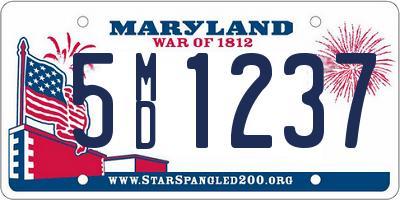 MD license plate 5MD1237