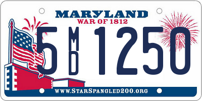 MD license plate 5MD1250