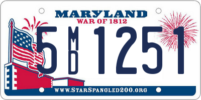 MD license plate 5MD1251