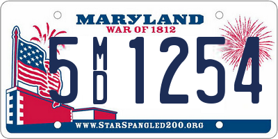 MD license plate 5MD1254