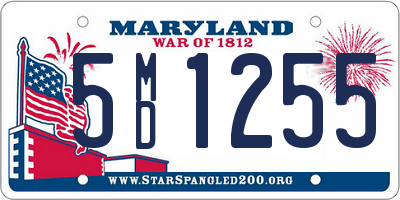 MD license plate 5MD1255