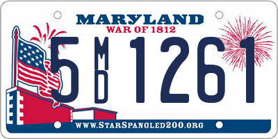 MD license plate 5MD1261