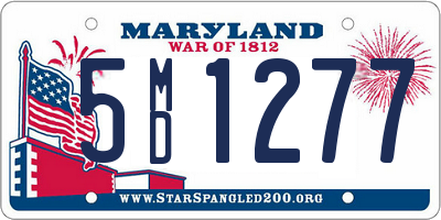 MD license plate 5MD1277