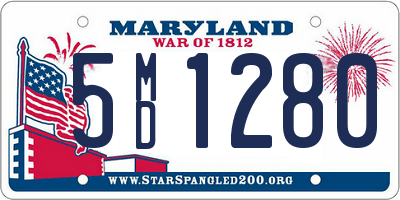 MD license plate 5MD1280