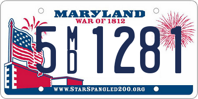 MD license plate 5MD1281