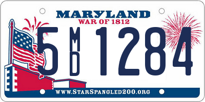 MD license plate 5MD1284