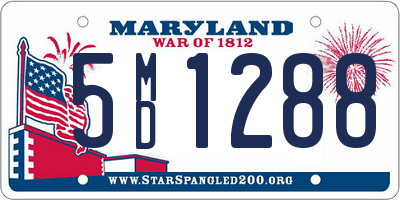 MD license plate 5MD1288