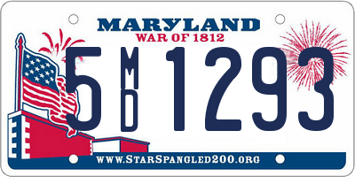 MD license plate 5MD1293