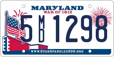 MD license plate 5MD1298