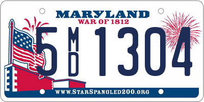 MD license plate 5MD1304