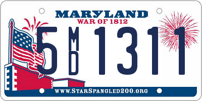 MD license plate 5MD1311